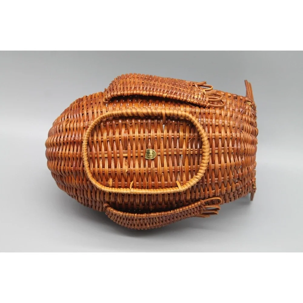 Vintage Avon Gift Collection Wicker Turkey Baskets Thanksgiving Fall Decor Set